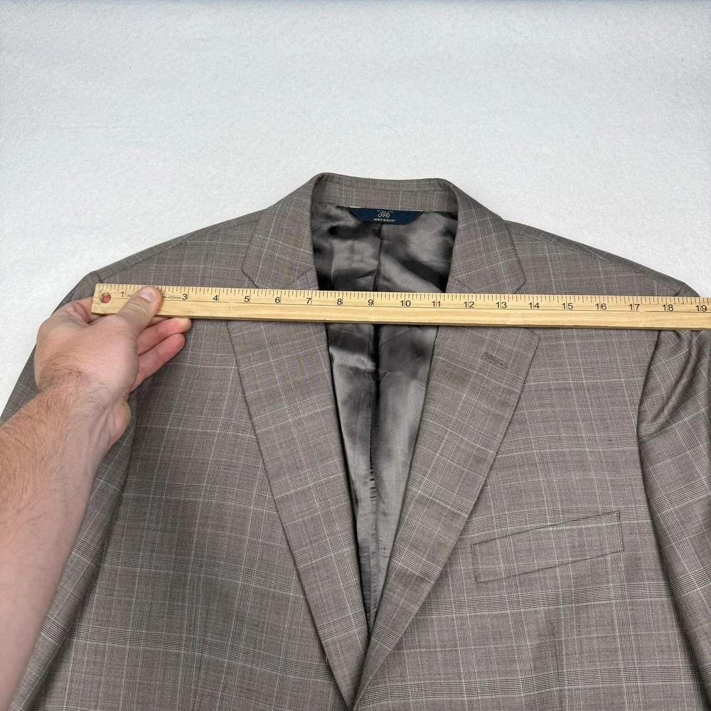 Brooks Brothers 346 Suit Mens 42R Brown Plaid Wool 2 Piece Two Button Madison